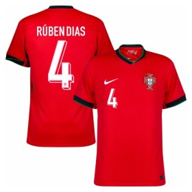 Portugal Ruben Dias 4 Hjemmedrakt EM 2024 Kortermet